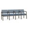 Lesro Lenox Steel 4 Seat Tandem Seating Metal Frame, Bronze, RS Rain Song Back, MD Titan Seat LS4103 - alternate 1